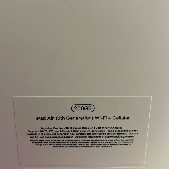 iPad Air (5th generation) wifi +celular 256gb